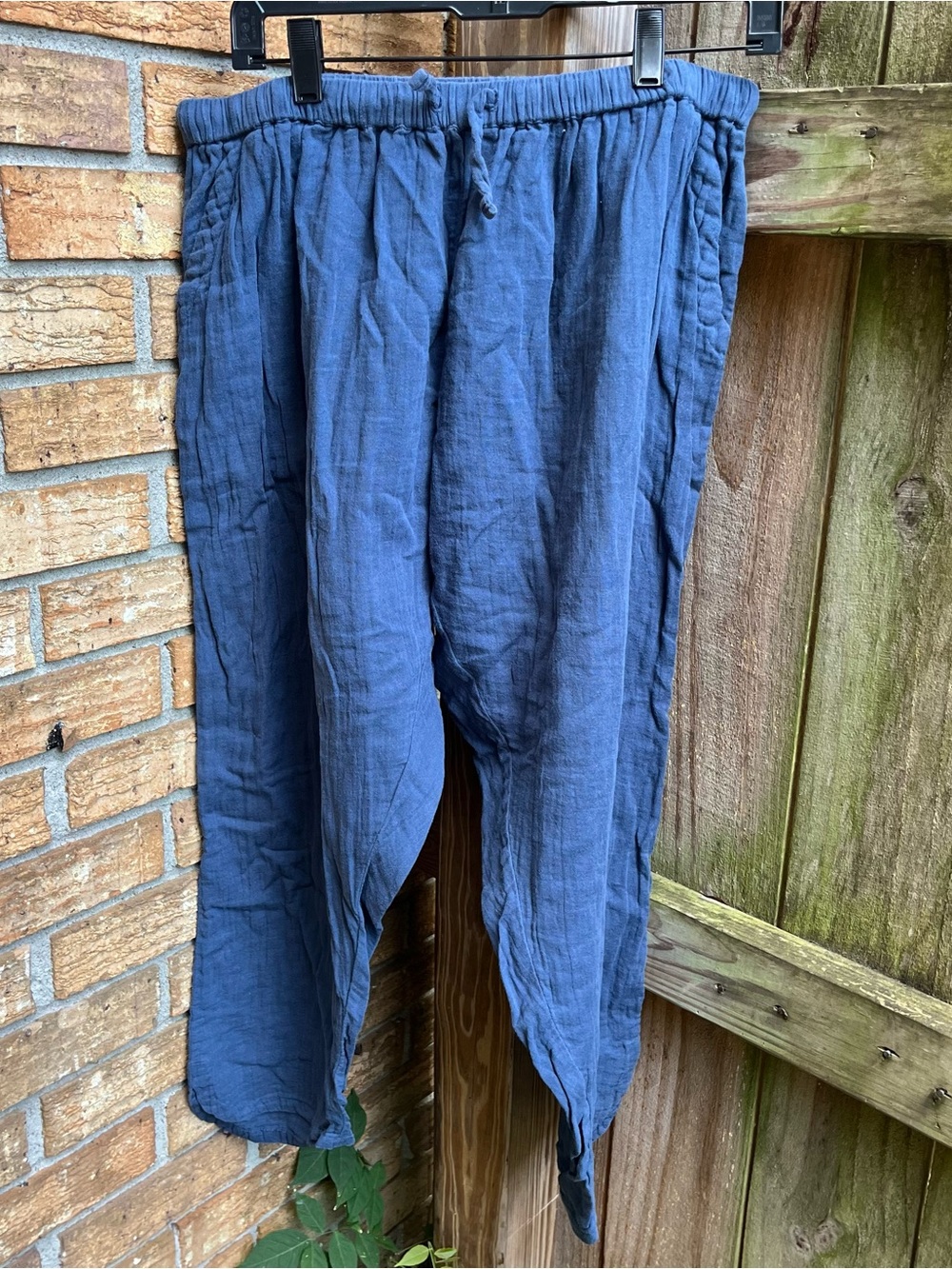 Pact Wide Leg 100% Organic Cotton Pants in Deep Blue